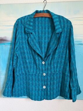 Beautiful Soft Drape Blouse with Peplum by Cut Loose, size M